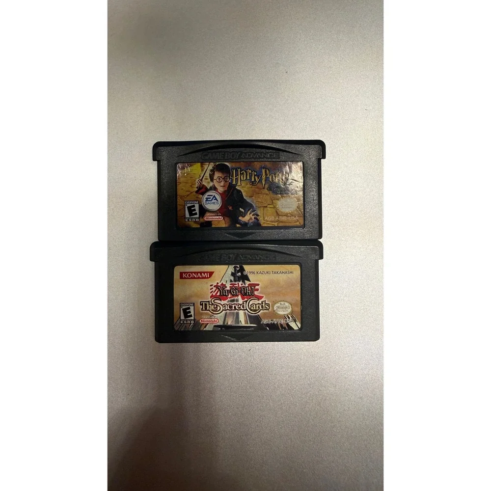 Harry Potter Sorcerers Stone Yu-Gi-Oh The Sacred Cards Nintendo GBA Game Lot
